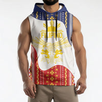 Philippines Flag Day Sleeveless Hoodie Filipino Traditional Igorot Tribal Pattern