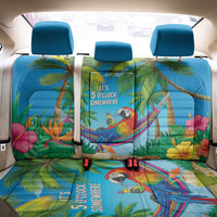 5 Oclock Somewhere Back Car Seat Cover Hawaii Parrots Cocktail Summer Beach Vibe LT9 - Polynesian Pride