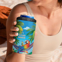 5 Oclock Somewhere 4 in 1 Can Cooler Tumbler Hawaii Parrots Cocktail Summer Beach Vibe - Polynesian Pride