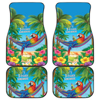 5 Oclock Somewhere Car Mats Hawaii Parrots Cocktail Summer Beach Vibe - Polynesian Pride