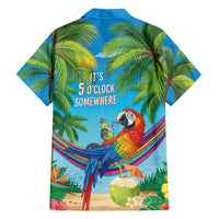 5 Oclock Somewhere Family Matching Tank Maxi Dress and Hawaiian Shirt Hawaii Parrots Cocktail Summer Beach Vibe - Polynesian Pride