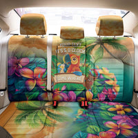 5 Oclock Somewhere Personalized Back Car Seat Cover Hawaii Parrots Plumeria Summer Vibe LT9 - Polynesian Pride