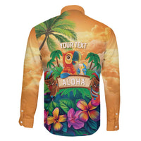 5 Oclock Somewhere Personalized Family Matching Off Shoulder Short Dress and Hawaiian Shirt Hawaii Parrots Plumeria Summer Vibe LT9 - Polynesian Pride