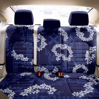 Mokihana Maile and Ilima Leis Back Car Seat Cover Uliuli Hawaiian Tapa Quilt Pattern - Polynesian Pride
