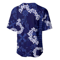 Mokihana Maile and Ilima Leis Baseball Jersey Uliuli Hawaiian Tapa Quilt Pattern - Polynesian Pride