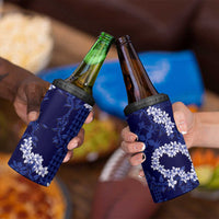 Mokihana Maile and Ilima Leis 4 in 1 Can Cooler Tumbler Uliuli Hawaiian Tapa Quilt Pattern - Polynesian Pride