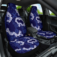 Mokihana Maile and Ilima Leis Car Seat Cover Uliuli Hawaiian Tapa Quilt Pattern - Polynesian Pride