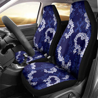 Mokihana Maile and Ilima Leis Car Seat Cover Uliuli Hawaiian Tapa Quilt Pattern - Polynesian Pride