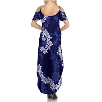 Mokihana Maile and Ilima Leis Family Matching Summer Maxi Dress and Hawaiian Shirt Uliuli Hawaiian Tapa Quilt Pattern - Polynesian Pride