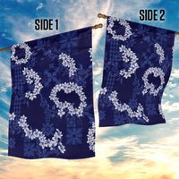 Mokihana Maile and Ilima Leis Garden Flag Uliuli Hawaiian Tapa Quilt Pattern - Polynesian Pride