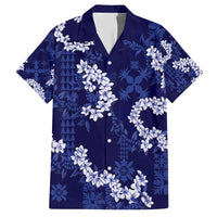 Mokihana Maile and Ilima Leis Hawaiian Shirt Uliuli Hawaiian Tapa Quilt Pattern - Polynesian Pride