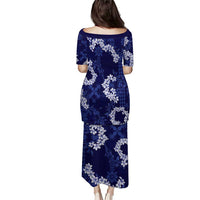 Mokihana Maile and Ilima Leis Puletasi Uliuli Hawaiian Tapa Quilt Pattern - Polynesian Pride