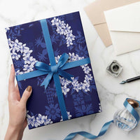 Mokihana Maile and Ilima Leis Wrapping Paper Uliuli Hawaiian Tapa Quilt Pattern - Polynesian Pride