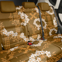 Mokihana Maile and Ilima Leis Back Car Seat Cover Alani Hawaiian Tapa Quilt Pattern - Polynesian Pride