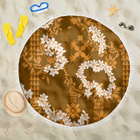 Mokihana Maile and Ilima Leis Beach Blanket Alani Hawaiian Tapa Quilt Pattern - Polynesian Pride