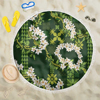 Mokihana Maile and Ilima Leis Beach Blanket Omaʻomaʻo Hawaiian Tapa Quilt Pattern - Polynesian Pride