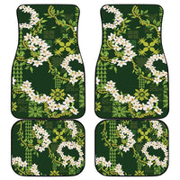 Mokihana Maile and Ilima Leis Car Mats Omaʻomaʻo Hawaiian Tapa Quilt Pattern - Polynesian Pride