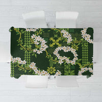 Mokihana Maile and Ilima Leis Tablecloth Omaʻomaʻo Hawaiian Tapa Quilt Pattern - Polynesian Pride