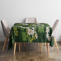 Mokihana Maile and Ilima Leis Tablecloth Omaʻomaʻo Hawaiian Tapa Quilt Pattern - Polynesian Pride