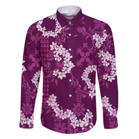 Mokihana Maile and Ilima Leis Family Matching Mermaid Dress and Hawaiian Shirt Akala Hawaiian Tapa Quilt Pattern - Polynesian Pride