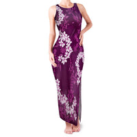 Mokihana Maile and Ilima Leis Family Matching Tank Maxi Dress and Hawaiian Shirt Akala Hawaiian Tapa Quilt Pattern - Polynesian Pride