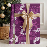 Mokihana Maile and Ilima Leis Wrapping Paper Akala Hawaiian Tapa Quilt Pattern - Polynesian Pride