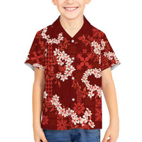 Mokihana Maile and Ilima Leis Family Matching Off Shoulder Maxi Dress and Hawaiian Shirt Ulaʻula Hawaiian Tapa Quilt Pattern - Polynesian Pride