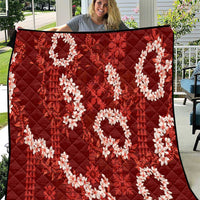 Mokihana Maile and Ilima Leis Quilt Ulaʻula Hawaiian Tapa Quilt Pattern - Polynesian Pride