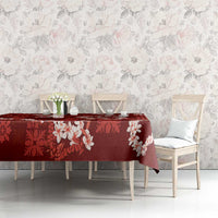 Mokihana Maile and Ilima Leis Tablecloth Ulaʻula Hawaiian Tapa Quilt Pattern - Polynesian Pride