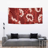 Mokihana Maile and Ilima Leis Tapestry Ulaʻula Hawaiian Tapa Quilt Pattern - Polynesian Pride