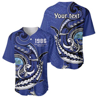 Personalized FSM 1986 Independence Day Baseball Jersey Polynesian Shark Tattoo Style