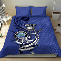 Personalized FSM 1986 Independence Day Bedding Set Polynesian Shark Tattoo Style LT9 - Polynesian Pride