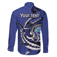 Personalized FSM 1986 Independence Day Family Matching Off The Shoulder Long Sleeve Dress and Hawaiian Shirt Polynesian Shark Tattoo Style LT9 - Polynesian Pride