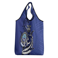 Personalized FSM 1986 Independence Day Grocery Bag Polynesian Shark Tattoo Style LT9 - Polynesian Pride