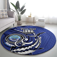 Personalized FSM 1986 Independence Day Round Carpet Polynesian Shark Tattoo Style LT9 - Polynesian Pride