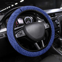 FSM 1986 Independence Day Steering Wheel Cover Polynesian Shark Tattoo Style LT9 Universal Fit Blue - Polynesian Pride
