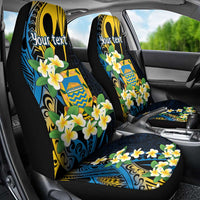 Personalised Tuvalu Beautiful Plumeria Flower Car Seat Cover LT9 - Polynesian Pride
