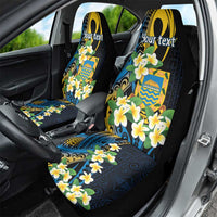 Personalised Tuvalu Beautiful Plumeria Flower Car Seat Cover LT9 - Polynesian Pride