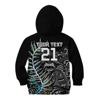 Custom New Zealand Rugby Kid Hoodie NZ Black Fern Champions History With Papua Shell LT9 - Polynesian Pride