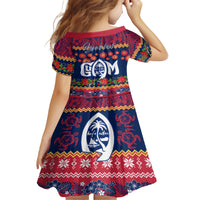 Personalised Guam Christmas Family Matching Long Sleeve Bodycon Dress and Hawaiian Shirt Felis Pusgua Santa Beach Polynesian Pattern LT9 - Polynesian Pride