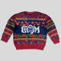 Personalised Guam Christmas Kid Ugly Christmas Sweater Felis Pusgua Santa Beach Polynesian Pattern LT9 - Polynesian Pride