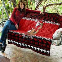 Personalised New Zealand Christmas Quilt Kiwi Santa Claus Maori Meri Kirihimete LT9 - Polynesian Pride