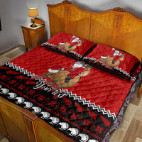 Personalised New Zealand Christmas Quilt Bed Set Kiwi Santa Claus Maori Meri Kirihimete LT9 - Polynesian Pride