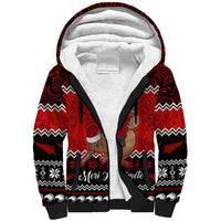 Personalised New Zealand Christmas Sherpa Hoodie Kiwi Santa Claus Maori Meri Kirihimete LT9 Unisex Red - Polynesian Pride
