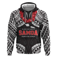 Samoa Black Saturday Hoodie Samoa mo Samoa with Black Ula Fala LT9 Pullover Hoodie Black - Polynesian Pride