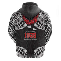 Samoa Black Saturday Hoodie Samoa mo Samoa with Black Ula Fala LT9 - Polynesian Pride