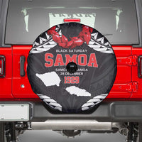 Samoa Black Saturday Spare Tire Cover Samoa mo Samoa with Black Ula Fala