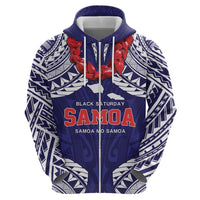 Samoa Black Saturday Hoodie Samoa mo Samoa with Blue Ula Fala LT9 - Polynesian Pride