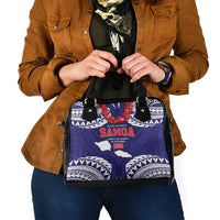 Samoa Black Saturday Shoulder Handbag Samoa mo Samoa with Blue Ula Fala