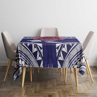 Samoa Black Saturday Tablecloth Samoa mo Samoa with Blue Ula Fala